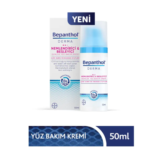 BEPANTHOLBEPANTHOL DERMA NEMLENDİRİCİ & BESLEYİCİ GÜNLÜK YÜZ BAKIM KREMİ 50 ML