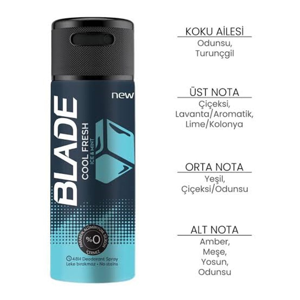 BLADE MEN DEODORANT COOL FRESH 150ML