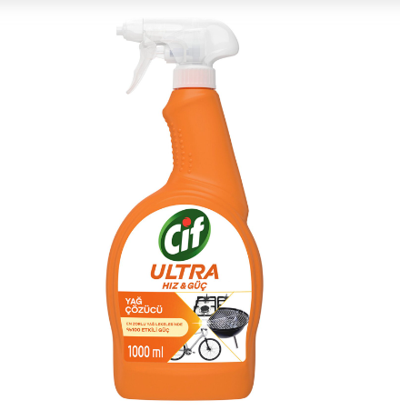 CİFCİF ULTRA HIZ & GÜÇ YAĞ ÇÖZÜCÜ SPREY LEKE VE KİR ÇIKARICI MUTFAK 1000 ML