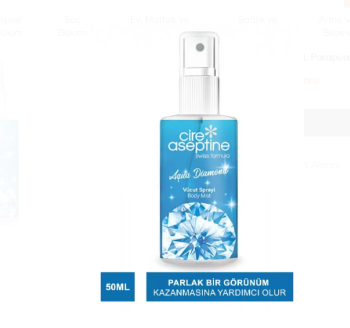 CİRE ASEPTİNECİRE ASEPTİNE AQUA DİAMOND VÜCUT SPREYİ 50 ML