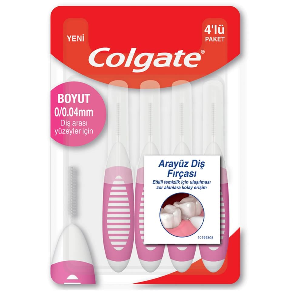 COLGATE ARAYÜZ DİŞ FIRÇASI 4'LÜ (0/0,04 MM )
