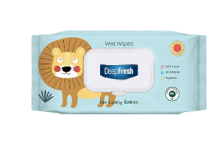 DEEP FRESHDEEP FRESH LOVELY BABİES ISLAK BEBEK HAVLUSU (ASLAN FİGÜRLÜ) 90LI