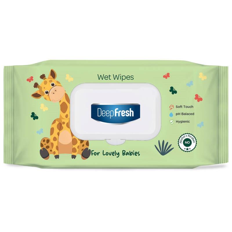 DEEP FRESHDEEP FRESH LOVELY BABİES ISLAK BEBEK HAVLUSU (ZÜRAFA FİGÜRLÜ) 90LI