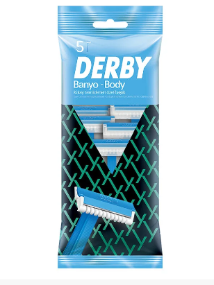 DERBYDERBY BANYO 5'Lİ POŞET KULLAN-AT TIRAŞ BIÇAĞI