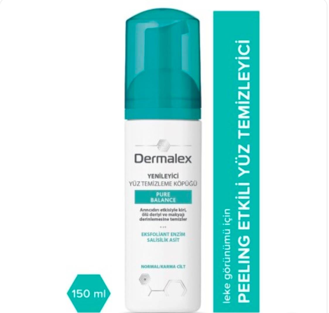 DERMALEXDERMALEX PURE BALANCE YÜZ TEMİZLEME KÖPÜĞÜ 150 ML