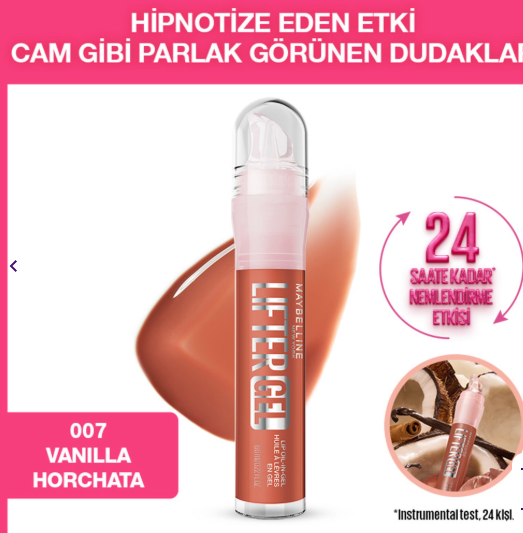 DudakMAYBELLİNE NEW YORKMAYBELLİNE NEW YORK LİFTER GEL EKSTRA PARLAK VE NEMLENDİRİCİ DUDAK PARLATICISI 007 VANİLLA HORCHATA