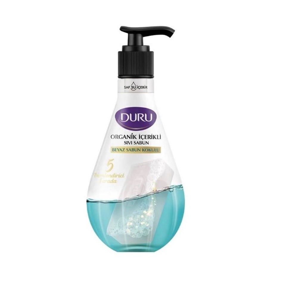 DURU ORGANİK İÇERİKLİ BEYAZ SABUN KOKULU SIVI SABUN 500 ML