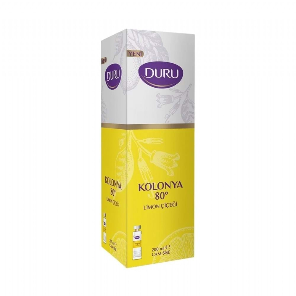 DURUDURU LİMON KOLONYA CAM ŞİŞE 200 ML