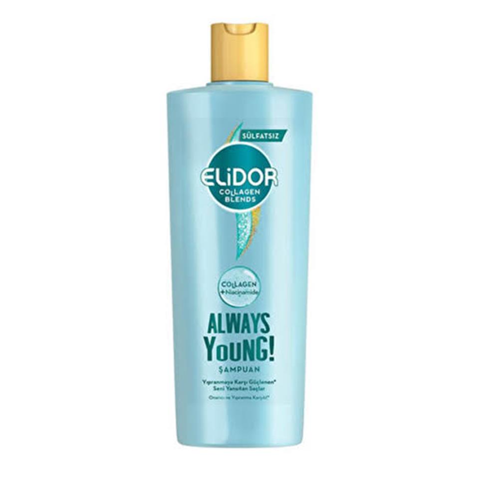 ELİDOR COLLAGEN BLENDS SÜLFATSIZ SAÇ BAKIM ŞAMPUANI ALWAYS YOUNG ONARICI VEYIPRANMA KARŞITI 350 ML