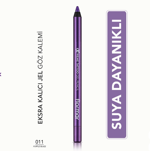 FLORMARFLORMAR EXTREME TATTOO YÜKSEK PİGMENTLİ & DOĞAL IŞILTILI JEL GÖZ KALEMİ - 11 MOR