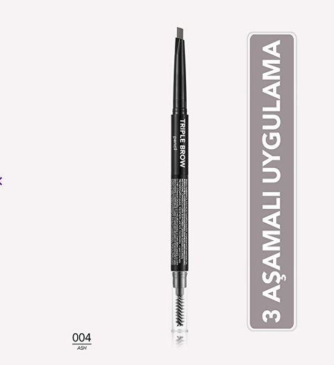 FLORMARFLORMAR TRİPLE BROW 3'Ü 1 ARADA AÇILI UÇLU FIRÇA BAŞLIKLI ASANSÖRLÜ KAŞ KALEMİ -04