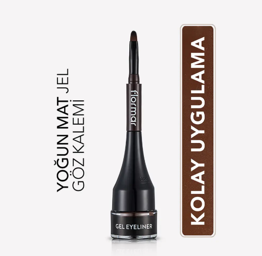 FLORMARFLORMAR YÜKSEK PİGMENTLİ & UZUN SÜRE KALICI MAT BİTİŞLİ JEL EYELİNER - 003 BOLE BROWN