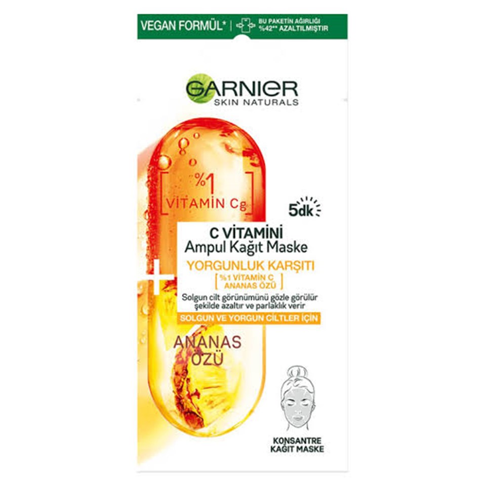 GARNİER C VİTAMİNİ AMPUL KAĞIT MASKE