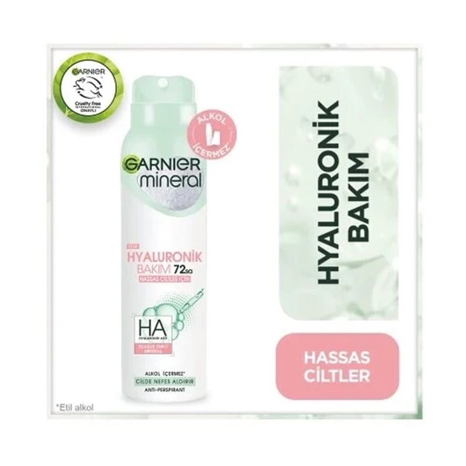 GARNİER HYALURONİK BAKIM HASSAS CİLTLER İÇİN 150ML DEODORANT
