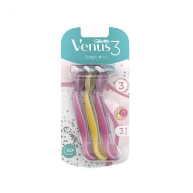 GİLETTE VENÜS DRAGONFRUİT TIRAŞ BIÇAĞI 3'LÜ