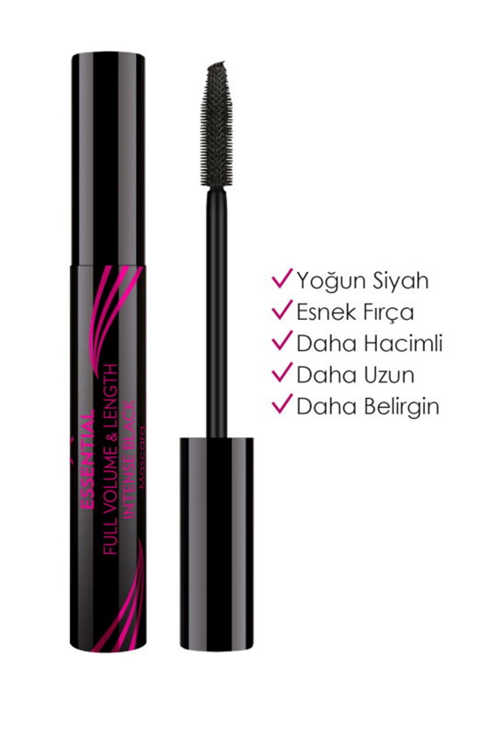 GOLDEN ROSE ESSENTİAL  FULL VOLUME & LENGTH MASKARA INTENSE BLACK