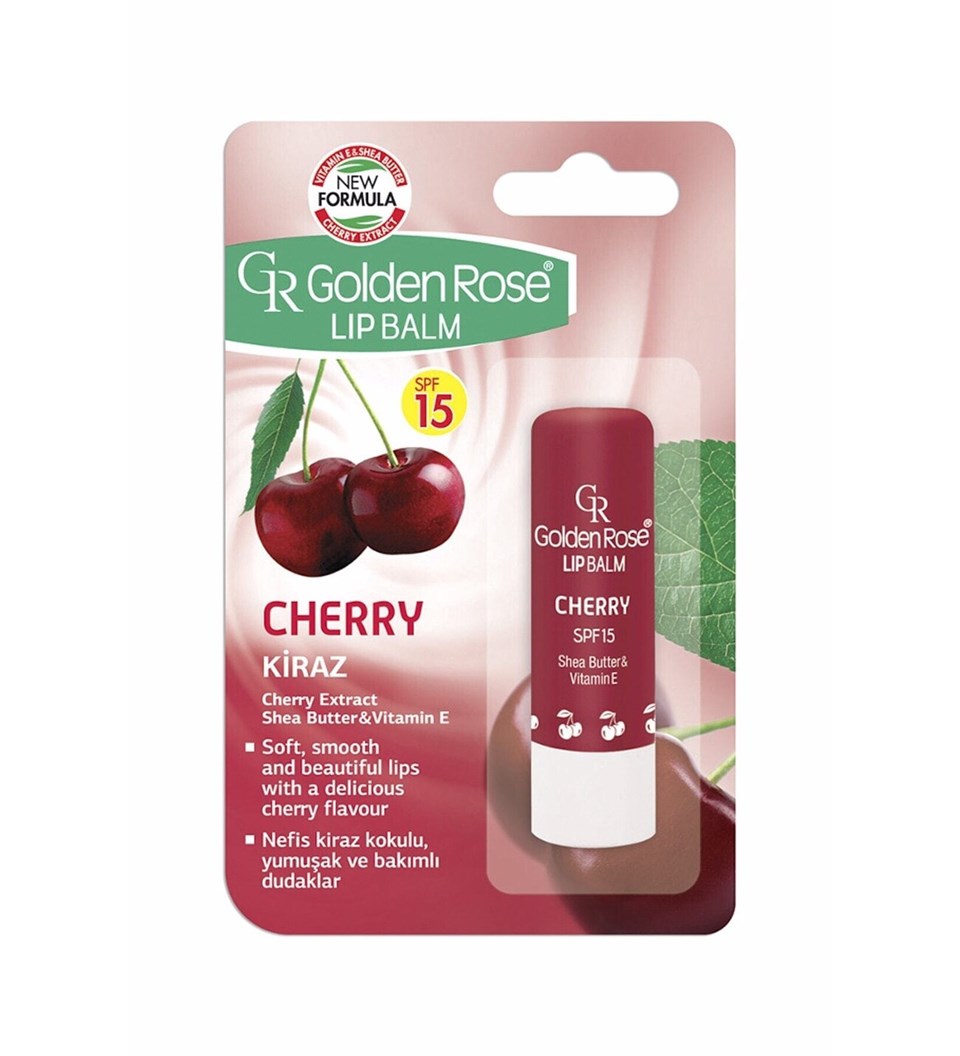 GOLDEN ROSE LİP BALM CHERRY (KİRAZ) SPF15