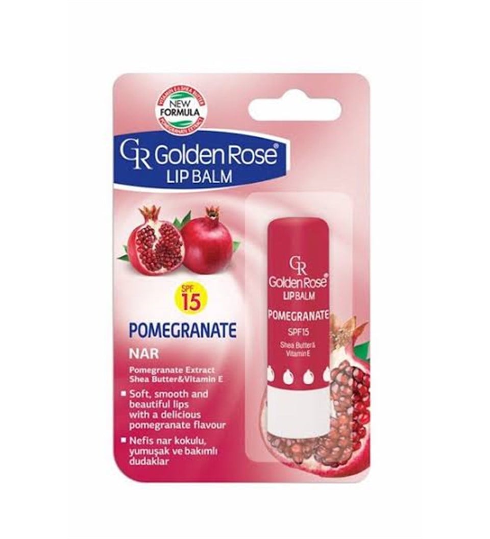 GOLDEN ROSE LİP BALM POMEGRANATE SPF15 (NAR)