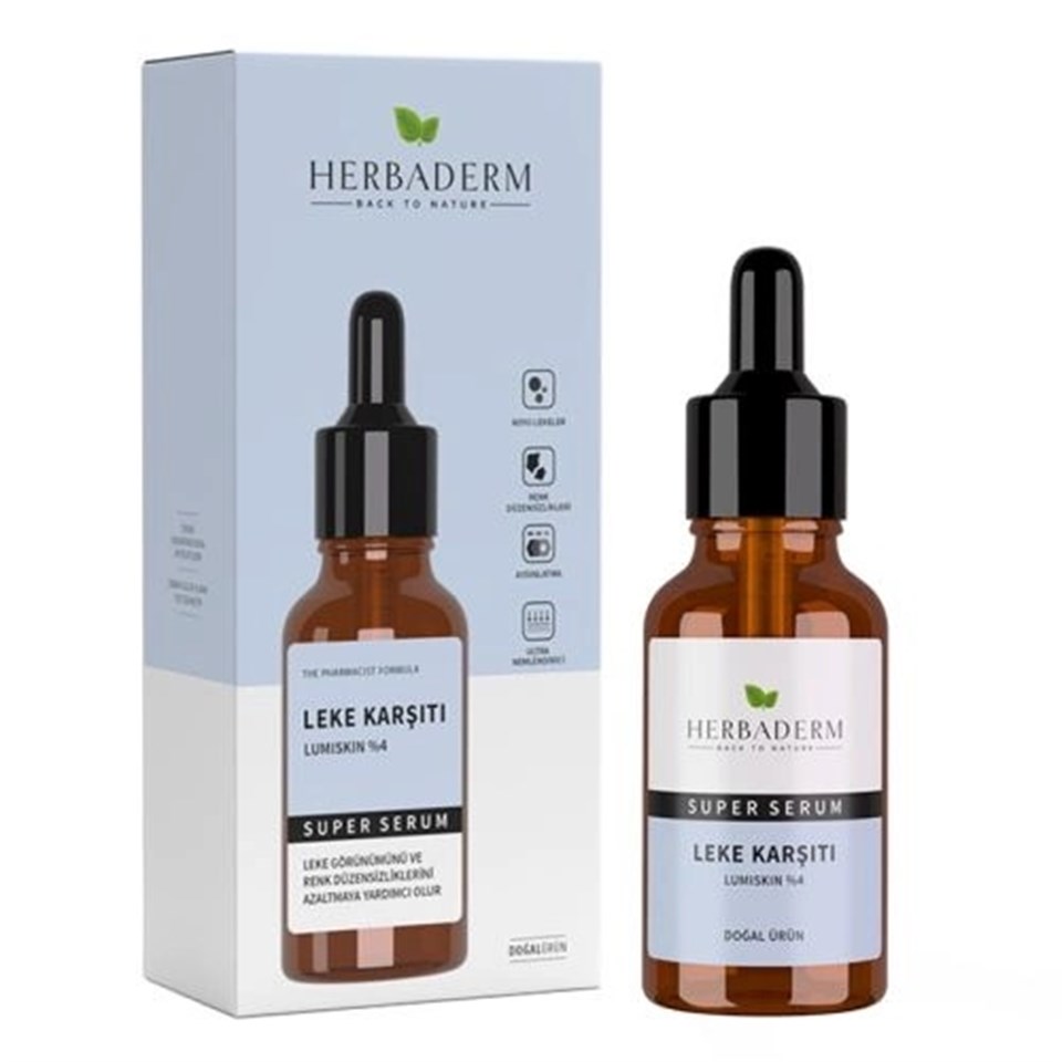 HERBADERM LEKE KARŞITI SUPERSERUM YÜZ SERUMU 30 ML