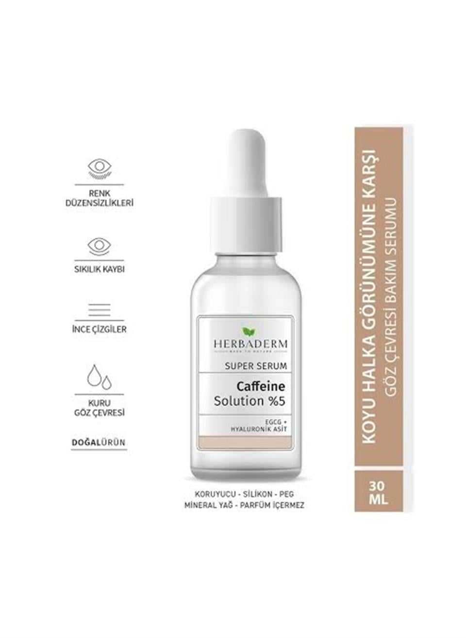 HERBADERM SUPERSERUM GÖZ ÇEVRESİ BAKIM SERUMU (CAFFEİN) 30 ML
