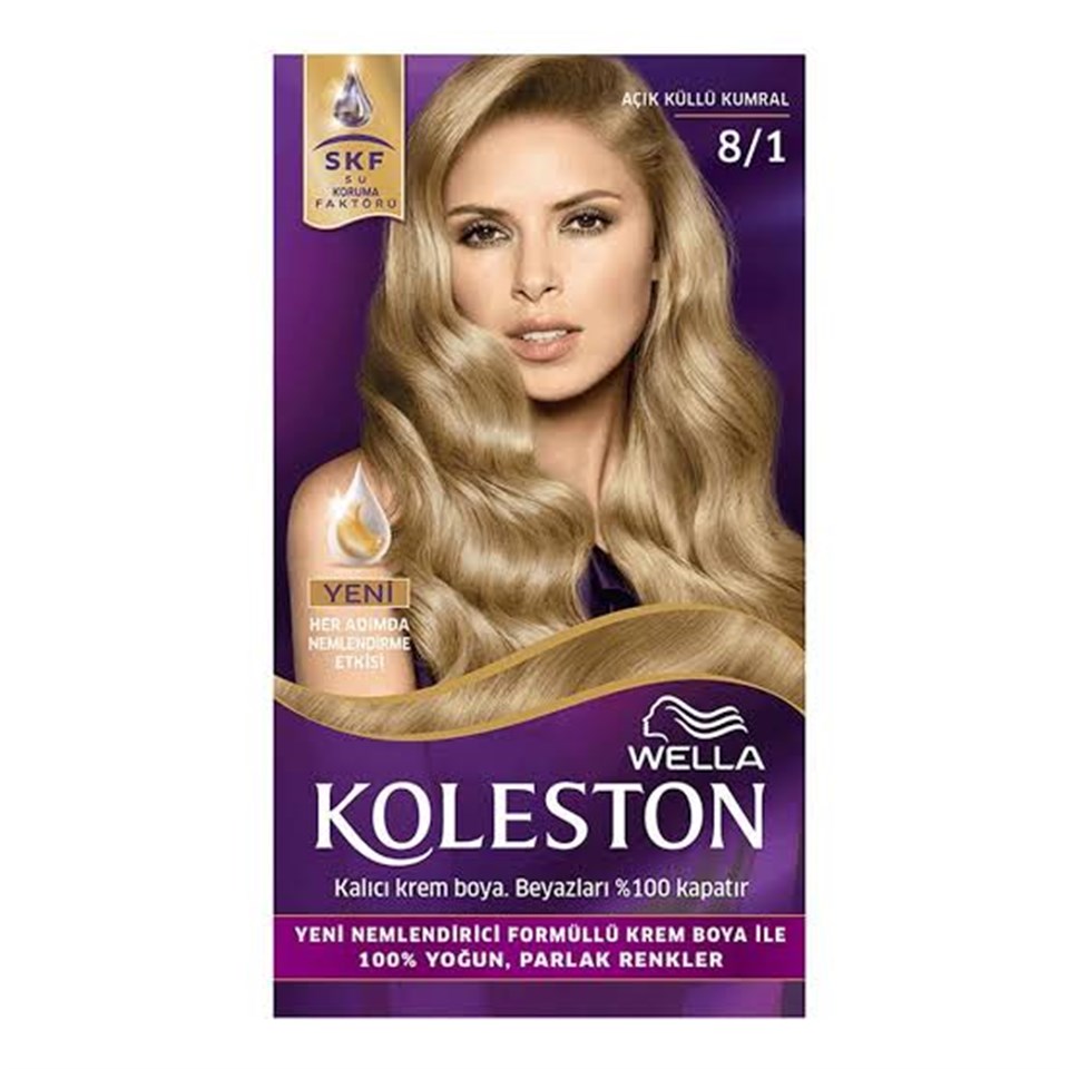 KOLESTON SET SAÇ BOYASI AÇIK KÜLLÜ KUMRAL 8/1