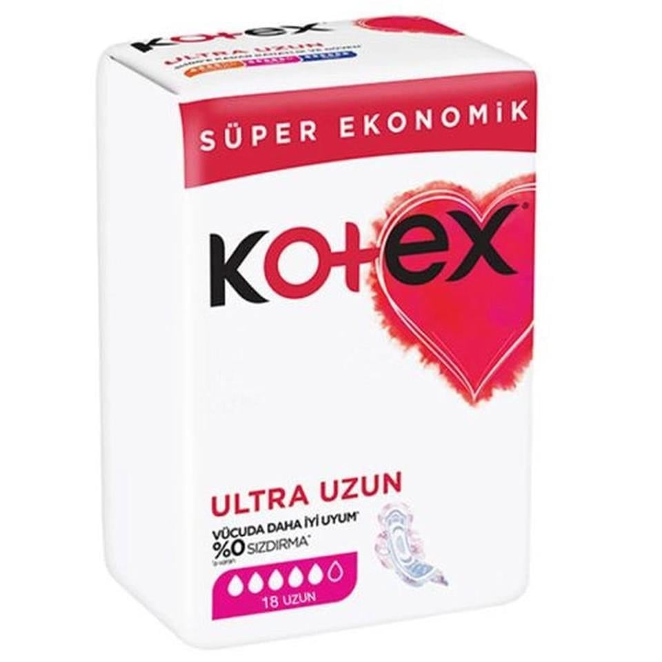 KOTEX QUATRO DÖRTLÜ HİJYENİK PED  UZUN 18Lİ