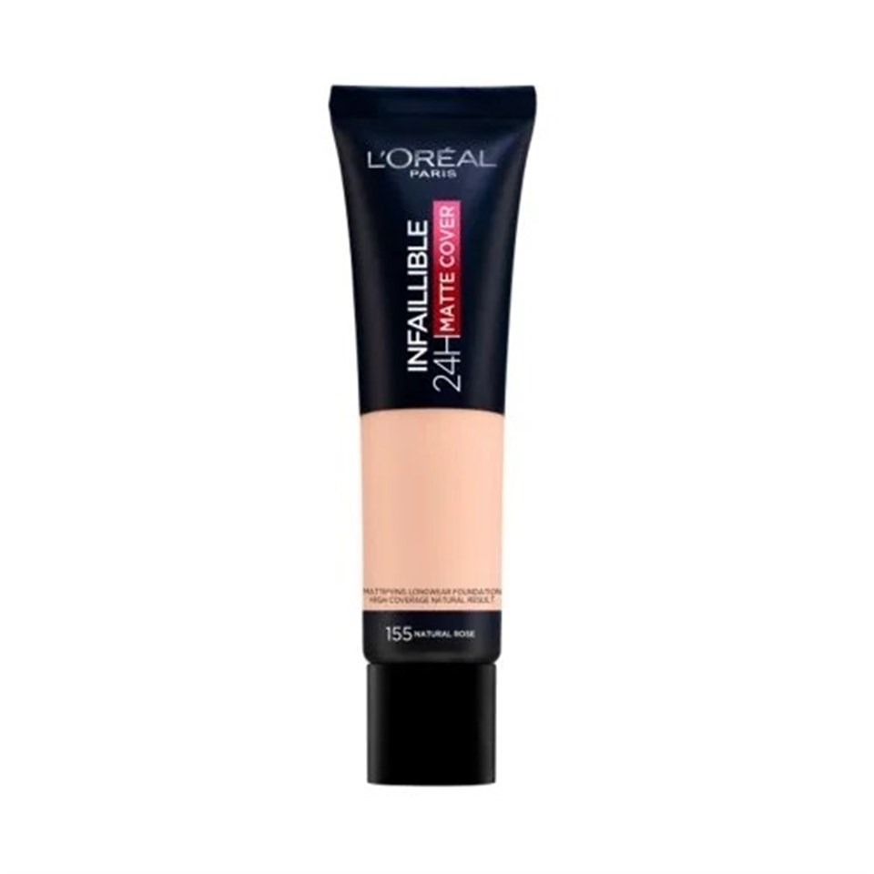 L'ORÉAL PARIS INFAILLIBLE 24H MATTE COVER YÜKSEK KAPATICI FONDÖTEN - 155 NATURAL ROSE