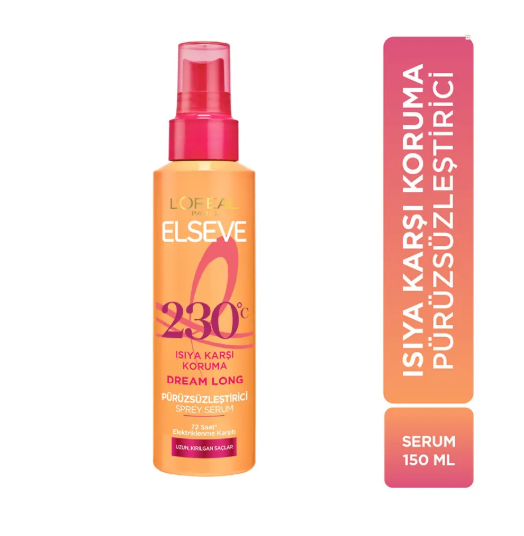LOREAL ELSEVEL'ORÉAL PARİS ELSEVE DREAM LONG ISIYA KARŞI KORUYUCU & PÜRÜZSÜZLEŞTİRİCİ SPREY SERUM 150 ML