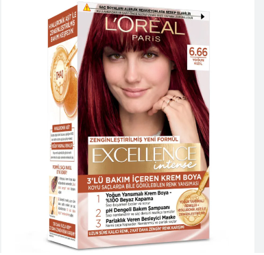 LOREAL EXELLENCE SAÇ BOYASILOREAL PARİS EXCELLENCE CREAM  BOYA 6,66 ŞARAP KIZILI