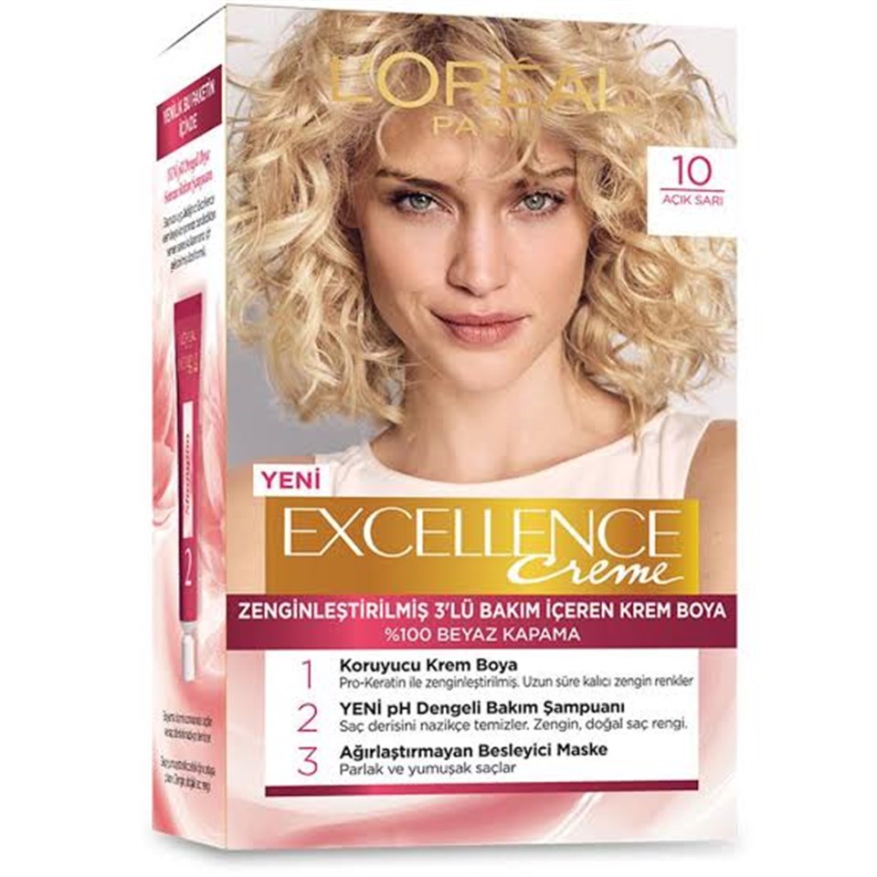 LOreal Paris Excellence Cream  Boya 10 Açık Sarı 
