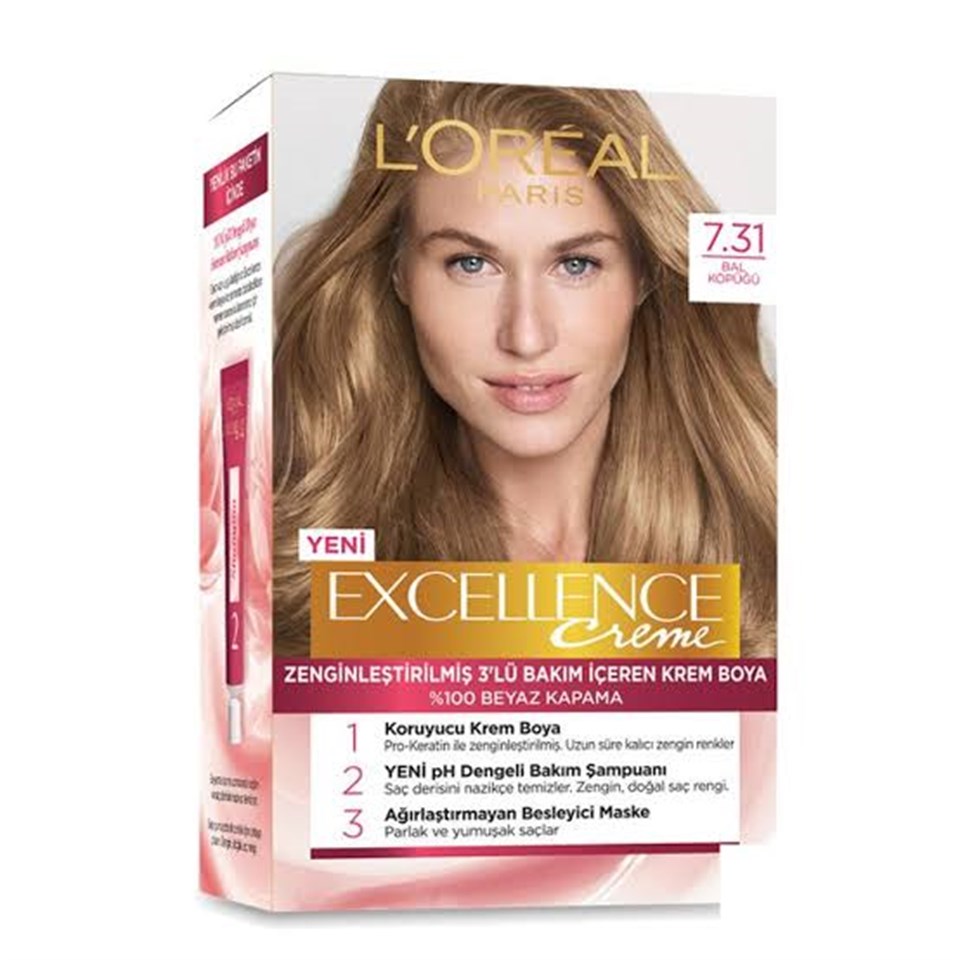 LOreal Paris Excellence Cream  Boya 7,31 Bal Köpüğü 