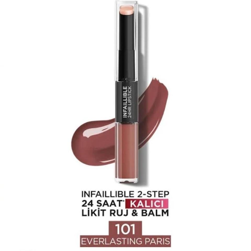 LOREAL PARİS İNFAİLİBLE 2-STEP 24 SAAT KALICI LİKİT RUJ & BALM -101EVERLASTİNG PARİS