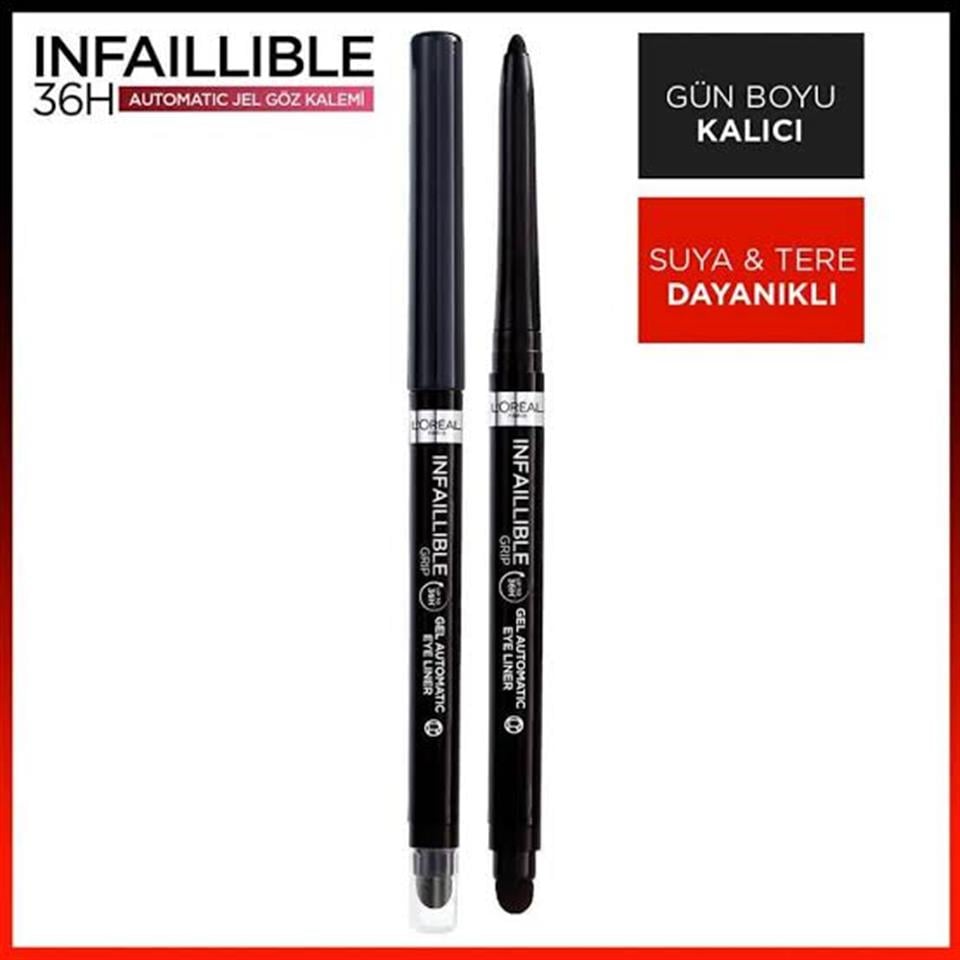 LOREAL PARİS İNFAİLLABLE AUTOMATİC JEL GÖZ KALEMİ- YOĞUN SİYAH