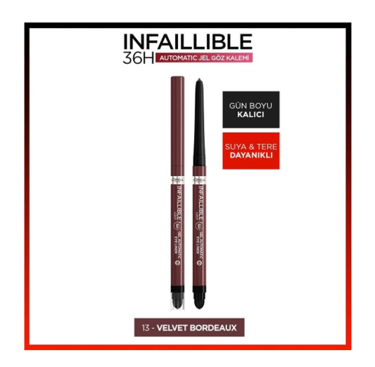 LOREAL PARİS MAKE-UPL'ORÉAL PARİS INFAİLLİBLE GÖZ KALEMİ - 13 VELVET BORDEAUX