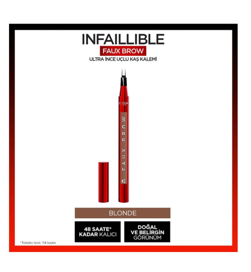 LOREAL PARİS MAKE-UPL'ORÉAL PARİS INFAİLLİBLE FAUX BROW ULTRA İNCE UÇLU KAŞ KALEMİ - BLONDE