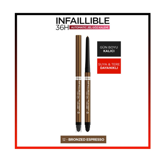 LOREAL PARİS MAKE-UPL'ORÉAL PARİS INFAİLLİBLE GEL AUTO LİNER 12 BRONZED EXPR.