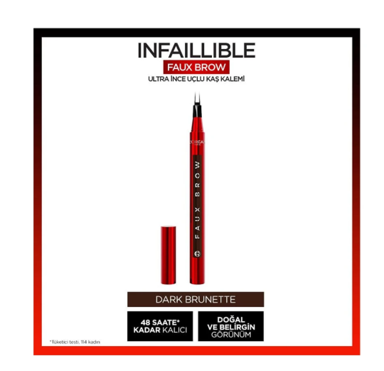 LOREAL PARİS MAKE-UPL'ORÉAL PARİS INFAİLLİBLE FAUX BROW ULTRA İNCE UÇLU KAŞ KALEMİ - DARK BRUNETTE