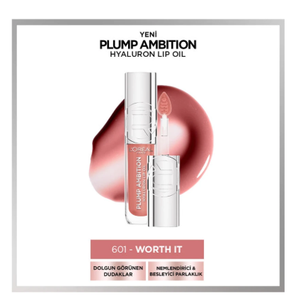 LOREAL PARİS MAKE-UPLORÉAL PARİS PLUMP AMBİTİON HYALURON LİP OİL 601 WORTH IT