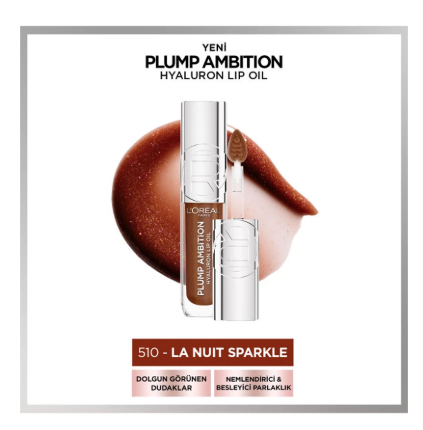 LOREAL PARİS MAKE-UPLORÉAL PARİS PLUMP AMBİTİON HYALURON LİP OİL 510 LA NUİT SPARKLE