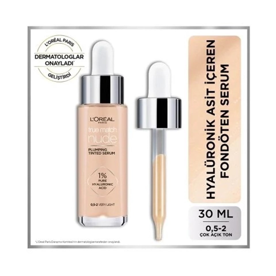 LOREAL PARİS TRUE MATCH NUDE FONDÖTEN SERUM 0,5-2 VERY LİGHT