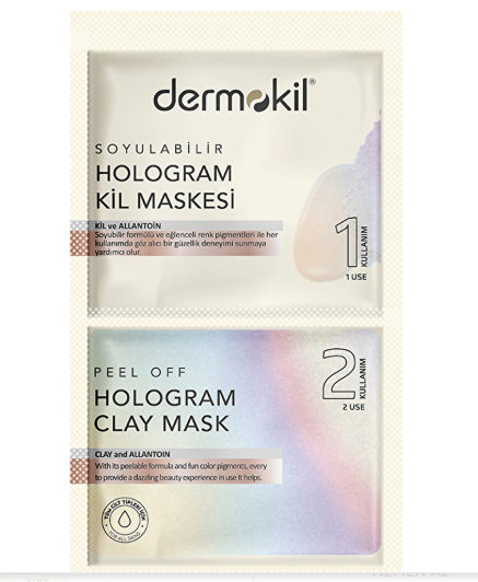 MaskelerDERMOKİLDERMOKİL HOLOGRAM AYDINLATICI VE CANLANDIRICI SOYULABİLİR MASKE 15 ML