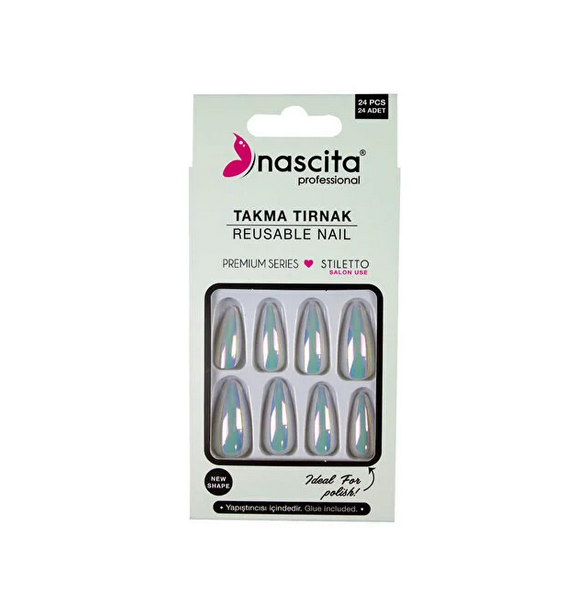 NASCİTANASCITA 24'LÜ STİLETTO TAKMA TIRNAK HOLOGRAM