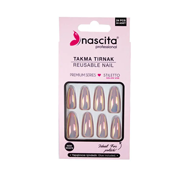 NASCİTANASCITA 24'LÜ STİLETTO TAKMA TIRNAK HOLOGRAM
