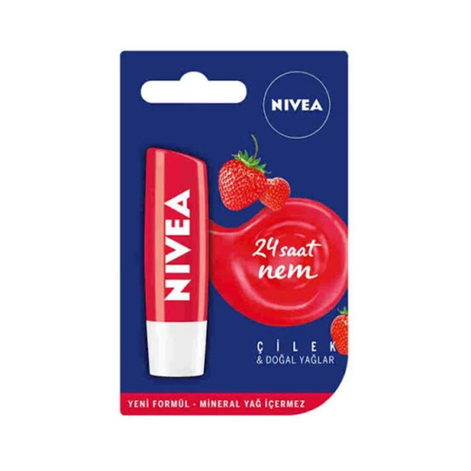 NIVEA 24NEM ÇİLEK SAAT DUDAK NEMLENDİRİCİ