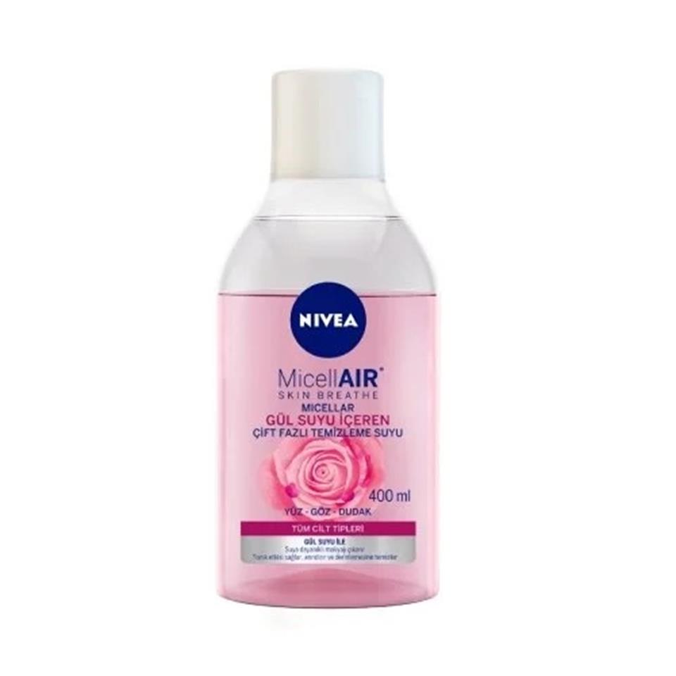 NİVEA AQUA ROSE ÇİFT FAZLI MAKYAJ TEMİZLEME SUYU 400 ML