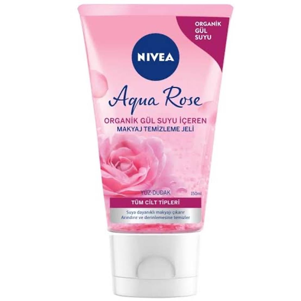 NİVEA AQUA ROSE ORGANİK GÜL SUYU İÇEREN MAKYAJ TEMİZLEME JELİ 150 ML