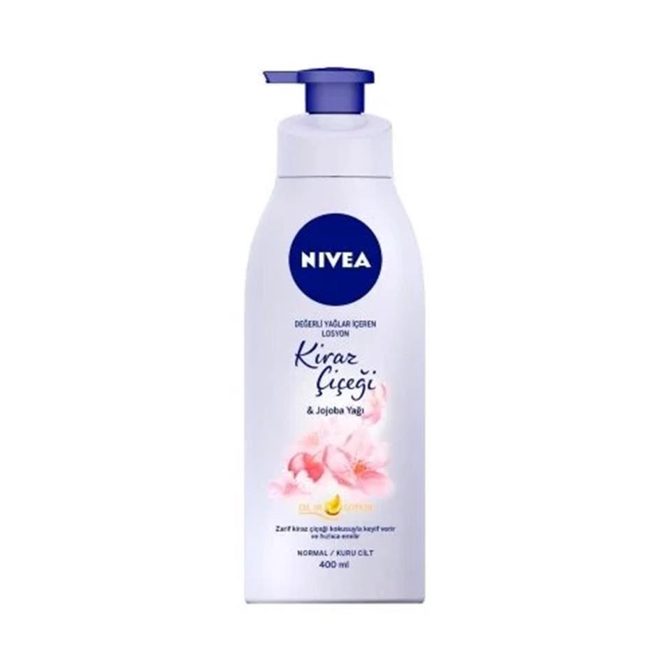 NİVEA DEĞERLİ YAĞLAR İÇEREN LOSYON KİRAZ ÇİÇEĞİ & JOJOBA YAĞI 400 ML