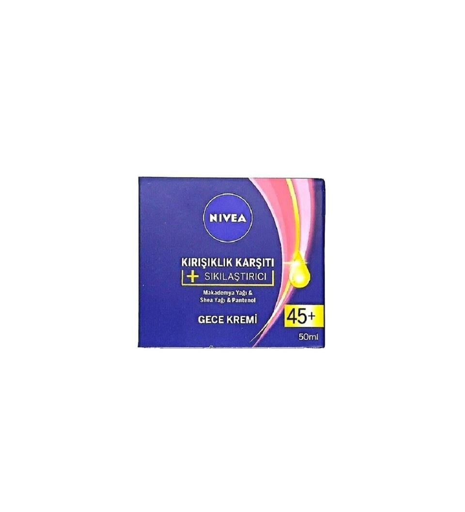 NİVEA KIRIŞIK KARŞITI VE SIKILAŞTIRICI 45+ YAŞA ÖZEL GECE KREMİ 50 ML