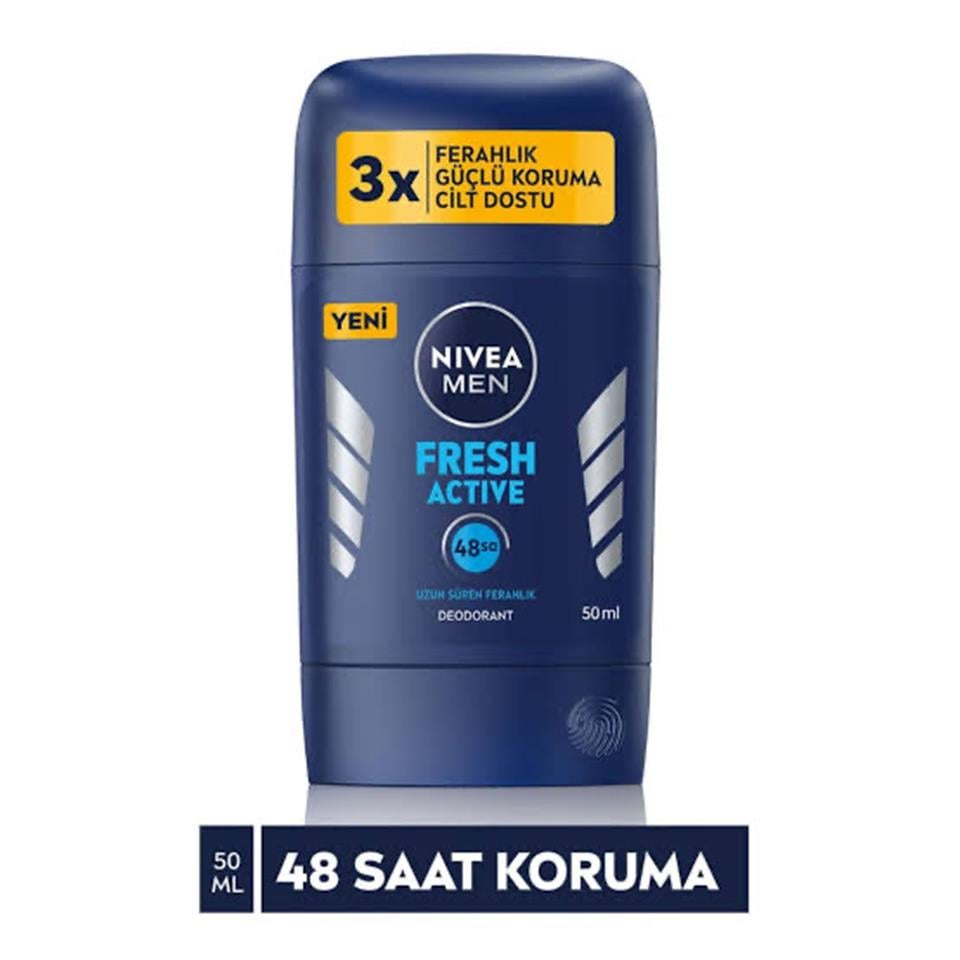 NİVEA MEN ERKEK STİCK DEODORANT FRESH ACTİVE 50ML