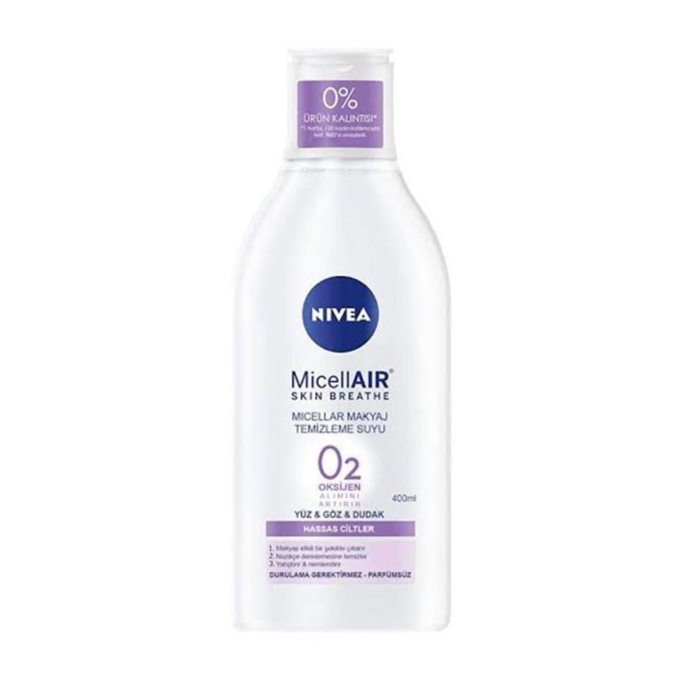 NİVEA MİCELLAİR MİCELLAR MAKYAJ TEMİZLEME SUYU HASSAS CİLT BAKIMLER 400 ML